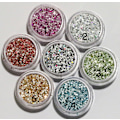 Miniatyrbillede 1 af 2: Glittermixer finkornet sekskant 3. White Green