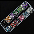 Miniatyrbillede 3 af 6: 12 stk Rhinestone In box - 2mm - Negle dekorationer Multicolor