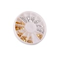 Miniatyrbilde 2 av 5: Rhinestone 2mm Sølv / Gull Multicolor