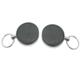 Miniatyrbillede 3 af 5: 2 udtrækbare nøgleringe med yo-yo funktion og snor - 60cm Black