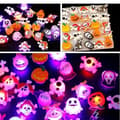 LED-lysande Halloweenbrosch med nål, slumpmässig variant, 10-pack MultiColor 10-pack