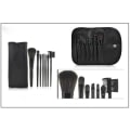 Miniatyrbillede 7 af 8: 7 make-up børster, professionelt make-up sæt med etui Black