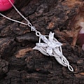 Miniatyrbillede 2 af 3: Halskæde Arwen Evenstar historien om ringen forsølvet Silver