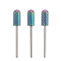 Miniatyrbillede 4 af 4: Bits til elektrisk fil - 3 størrelser - Afrundede - Borekroner Medium grit