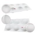Miniatyrbillede 5 af 6: Spiral Hemisphere Silikoneform Semisphere Mousse-form Pralineform White