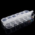 Miniatyrbillede 1 af 4: 2-stk opbevaringsboks med 12 rum - 13 x 5 cm Transparent