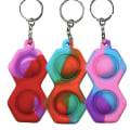 Miniatyrbillede 4 af 4: Enkel fordybning, MINI Pop it Fidget Finger Toy / Leksak-CE Green Hexagon-Bubblor - Grön