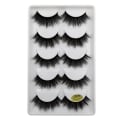 Miniatyrbild 6 av 6: 5-par lösögonfransar - 3D faux mink - G802 - False eyelashes Svart