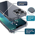 Pikkukuva 4 / 5: IPhone 14 Pro Max - Silikonisk stötsäker skal extra stöttålig Transparent iPhone 14 Pro Max