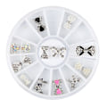 Miniatyrbilde 5 av 5: 12 stk neglepynt metall Rosett spikersmykker Multicolor