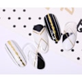 Miniatyrbillede 2 af 5: 2 stk Neglestickers striber - Negledekorationer Guld