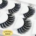Miniatyrbillede 4 af 4: 5 par falske øjenvipper - 3D faux mink - G800 Black