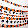 Miniatyrbilde 2 av 10: Halloween - Dekorasjoner - Garland - Gresskar, spøkelser - 3m MultiColor Nr - 08