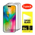 3-pack Härdat glas iPhone 16 Pro - Skärmskydd Transparent iPhone 16 Pro