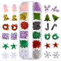 Miniatyrbild 1 av 2: Juldekorationer snöflingor nagelglitter i praktisk ask multifärg