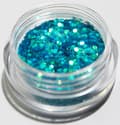 1st Hexagon glitter Turkos