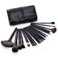 Miniatyrbillede 2 af 5: 24-pak Make-up børster / Make-up børster i læder etuier Black