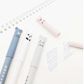 Miniatyrbilde 5 av 8: Slettbare blekkpenner med dyremotiver - 4-pakning Multicolor