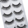Miniatyrbilde 1 av 5: 5 par falske øyevipper - 3D faux mink - G303 Black