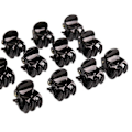Miniatyrbillede 2 af 4: 12 stk Små sorte hårspænder 15x10mm - Black