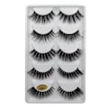 Miniatyrbild 8 av 8: 5-par lösögonfransar - 3D faux mink - G807 - False eyelashes Svart