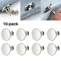 5-pack syfria byxknappar - Justera Storlek - Vit Silver 10-pack