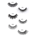Pikkukuva 1 / 9: 5 paria tekoripsiä - 3D tekominkki - musta Black 3D faux mink - G805