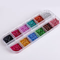 Miniatyrbilde 4 av 5: 12 finkornet glitter i en boks Multicolor