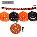 Pikkukuva 8 / 10: Halloween - Koristeet - Garland - Kurpitsa, kummitukset - 3m MultiColor Nr - 01