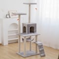 Miniatyrbillede 2 af 6: Kattetræ - 158cm - Kradsestolper - Kradsemøbler Light grey