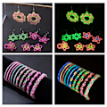 Miniatyrbild 3 av 11: Glow in the Dark Pärlset – Komplett DIY-kit med självlysande pärlor, tråd & tillbehör multifärg