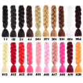 Miniatyrbilde 2 av 7: Jumbofletter, Ombre-fletter, Rasta-fletter - 30 farger White Enfärgad - #60