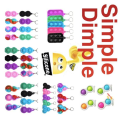 Pikkukuva 1 / 4: Yksinkertainen kuoppa, MINI Pop it Fidget Finger Toy / Leksak- CE Pink Hexagon-Bubblor - Rosa