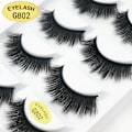Miniatyrbillede 5 af 9: 5 par falske øjenvipper - 3D faux mink - Sort Black 3D faux mink - G807