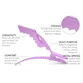 Pikkukuva 3 / 11: 6 hiusklipsiä Crocodile Clip kampaamoklipsiä Dark pink
