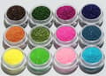 12st burkar finkornigt glitter multifärg