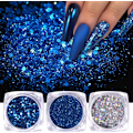 Miniatyrbillede 4 af 4: 6 stk negle glitter glitter, Negle dekorationer Multicolor