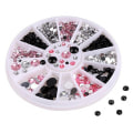 Miniatyrbilde 4 av 4: Rhinestone 4 størrelser Sølv Svart Rosa Multicolor