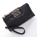 Miniatyrbillede 3 af 4: Taske pung/pung Rivet rebloggede nitter/clutch mode Black