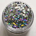 Miniatyrbillede 1 af 2: Negleglitter - Firkantet - Sølv - 8ml - Glitter Silver
