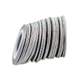 Miniatyrbild 2 av 7: Glittrig striping tape, nageltejp Silver