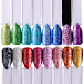 Miniatyrbilde 2 av 5: 12 finkornet glitter i en boks Multicolor