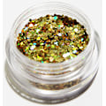 Miniatyrbild 1 av 2: Nagelglitter - Hexagon - Guld - 8ml - Glitter Guld