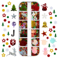 Miniatyrbillede 1 af 2: Julepynt snefnug negleglimmer i en praktisk æske Multicolor