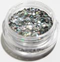 1st Hexagon glitter Silver