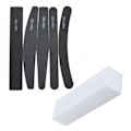 Miniatyrbillede 1 af 4: 5 dobbeltsidede neglefiler - 100/180 + Bufferfil Black