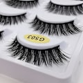 Miniatyrbillede 4 af 5: 5 par falske øjenvipper - 3D faux mink - G503 Black
