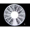 Miniatyrbilde 5 av 11: Rhinestone hjul MultiColor 9. Metall dekorationer/nitar guld/si