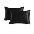Satin pudebetræk - Pudebetræk - 50 x 66cm - 2-pak Black
