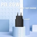 Miniatyrbild 10 av 10: Samsung Laddare Snabbladdare - Adapter + Kabel 25W USB-C 2m Svart
